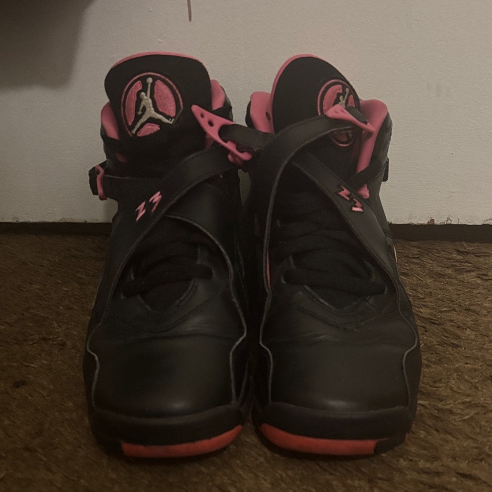 Pink and black Air Jordan 8s